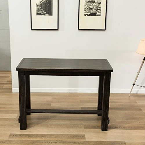 Roundhill Furniture Lotusville Antique Rectangular Wood Bar Height Dining Table 3 Roundhill Furniture Lotusville Antique Rectangular Wood Bar Height Dining Table - Image 3