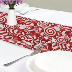 VKPSCHJ Christmas Candy Canes Table Runner 70 Inches Sugar Red Sweets Gift Runner For Dining Table Rustic Daily Use Kitchen Fall Seasonal Holiday Decor 24 VKPSCHJ Christmas Candy Canes Table Runner 70 Inches Sugar Red Sweets Gift Runner For Dining Table Rustic Daily Use Kitchen Fall Seasonal Holiday Decor -Safavieh Furniture 51vX68uAclL. AC