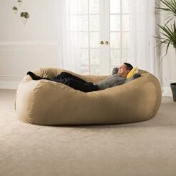 Jaxx 7 Foot Giant Bean Bag Sofa, Camel 9 Jaxx 7 Foot Giant Bean Bag Sofa, Camel -Safavieh Furniture 51vZbTbkesL