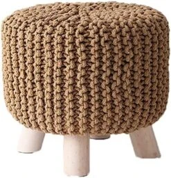 ALDEPO Shoe Cabinet Round Footstool Stool Small Footstool With Legs Upholstered Footstool With Removable Linen Cover - Handmade Wool Knitted Stool (Color : Red) 28 ALDEPO Shoe Cabinet Round Footstool Stool Small Footstool With Legs Upholstered Footstool With Removable Linen Cover - Handmade Wool Knitted Stool (Color : Red) -Safavieh Furniture 51vZrXTm8aL. AC