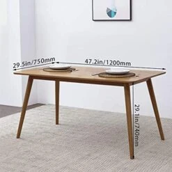 Wood Dining Table, 47.2" X 29" Rectangular Kitchen Table, Modern Home Furniture For Dining Room Small Kitchen Table For Small Spaces, Living Room And Office W/Wooden Frame Computer Desk (Table Only) -Safavieh Furniture 51vy6hjwyOS