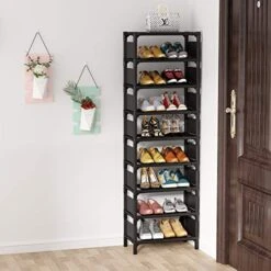 Tribesigns Vertical Shoe Rack, 9 Tiers Narrow Shoe Shelf 18 Pairs Slim Shelf For Shoes Narrow Shoe Rack For Small Space -Safavieh Furniture 51waMqzrM2L