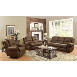 Coaster Furniture Sir Rawlinson Gliding Reclining Loveseat With Nailhead Studs Buckskin Brown 650152 -Safavieh Furniture 51xRP05HpPL