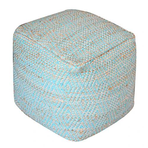 Christopher Knight Home Abella Fabric Pouf, Aqua 1 Christopher Knight Home Abella Fabric Pouf, Aqua