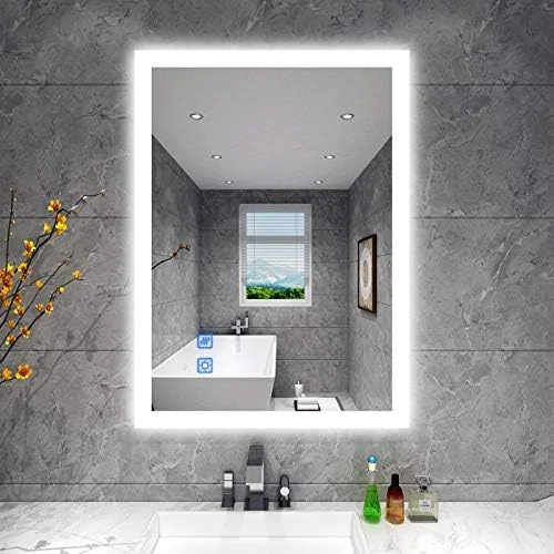 BBE 40 X 24 Inch LED Bathroom Wall-Mounted Mirror Anti-Fog Makeup Mirror With Dimmable Light And Touch Button(Horizontal/Vertical) 7 BBE 40 X 24 Inch LED Bathroom Wall-Mounted Mirror Anti-Fog Makeup Mirror With Dimmable Light And Touch Button(Horizontal/Vertical) - Image 7