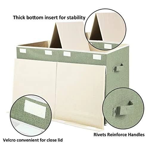 Popoly Large Toy Box Chest With Lid, Collapsible Sturdy Toy Bin Storage Organizer Boxes Baskets For Kids, Boys, Girls, Nursery, Playroom, 25"x13" X16" 2 Popoly Large Toy Box Chest With Lid, Collapsible Sturdy Toy Bin Storage Organizer Boxes Baskets For Kids, Boys, Girls, Nursery, Playroom, 25"x13" X16" - Image 2