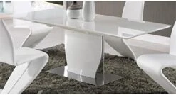 Global Furniture Dining Table, White High Gloss -Safavieh Furniture 51yAFEowz4L. AC
