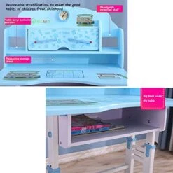 ATAAY Kids Desk Height Adjustable Study Table Study Desk Pull-Out Drawer Book Shelf Home Writing Desk Eye Protection Desk Child Sitting Posture Correction Chair 7 ATAAY Kids Desk Height Adjustable Study Table Study Desk Pull-Out Drawer Book Shelf Home Writing Desk Eye Protection Desk Child Sitting Posture Correction Chair -Safavieh Furniture 51yBUapjZLL