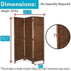 3 Panel Seagrass Room Divider - Brown Wash - Folding Sections - Partition Screen - Hand Woven Abaca - Home Decor 9 3 Panel Seagrass Room Divider - Brown Wash - Folding Sections - Partition Screen - Hand Woven Abaca - Home Decor -Safavieh Furniture 51yGfQ9HQ1L
