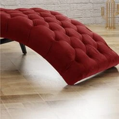 Christopher Knight Home Garret Tufted Velvet Chaise Lounge, Garnet / Dark Brown -Safavieh Furniture 51yQ2iNfv3L