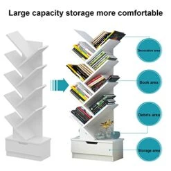 PAKMEZ Tree Shelf, Tree Shape Bookshelf, Bookshelf With Drawer, Room Divider Filing Rack Storage Rack, Space Saving,for Living Room Home Office Bookshelves In Office (Color : Blue, Size : 10 Floors) 17 PAKMEZ Tree Shelf, Tree Shape Bookshelf, Bookshelf With Drawer, Room Divider Filing Rack Storage Rack, Space Saving,for Living Room Home Office Bookshelves In Office (Color : Blue, Size : 10 Floors) -Safavieh Furniture 51ypFxgDcNL