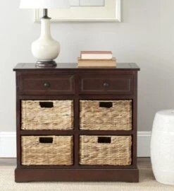 Safavieh American Homes Collection Herman Whitewash Wicker Basket Storage Unit -Safavieh Furniture 51z wtlSZDL. AC
