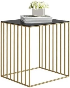 JGATW Nightstand Iron Art Storage Shelf End Table Creative Tea Desk Vintage Bedroom Living Room Ultra Narrow Nightstand Coffee Table For Living Room And Bedroom (Color : Gold) -Safavieh Furniture 51z0kKCcfxL. AC