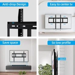 HOME VISION Heavy Duty Fixed TV Wall Mount Holds Up To 264LBS, For Most 42-100 Inch Large TVs Wall Mount Bracket Fits 16"/18"/24" Studs, VESA 800x600mm, Low Profile Space Saving For LED OLED LCD -Safavieh Furniture 51z8nXoCFqL
