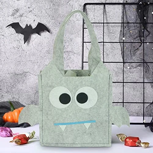 1 Pieces Halloween Bucket Halloween Candy Basket Magic Hat Canvas Buckets Bat Tote Bags Reusable Bags For Kids Halloween Party Celeb Dolls (A, One Size) 6 1 Pieces Halloween Bucket Halloween Candy Basket Magic Hat Canvas Buckets Bat Tote Bags Reusable Bags For Kids Halloween Party Celeb Dolls (A, One Size) - Image 6