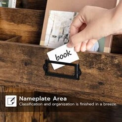 HOOBRO Kids Bookshelf, Toy Organizers And Storage, Bookshelf For Kids, 5 Compartments And 3-Layer Shelves, Bookcase Footboard, For Game Room, Playroom, Nursery, School, Rustic Brown FG34CW01 8 HOOBRO Kids Bookshelf, Toy Organizers And Storage, Bookshelf For Kids, 5 Compartments And 3-Layer Shelves, Bookcase Footboard, For Game Room, Playroom, Nursery, School, Rustic Brown FG34CW01 -Safavieh Furniture 51zFhNBHglL