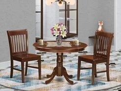East West Furniture HLNO5-MAH-C Dining Table Set, 5-Piece -Safavieh Furniture 51zwsv12uNL. AC