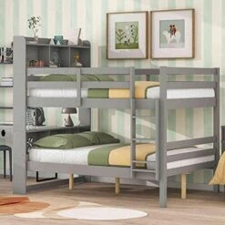 Cotoala Twin Wood Bed Frame With Nightstand, Headboard And Footboard, For Kids, Bedroom Furniture, Home, No Spring Box Required & Easy Assembly -Safavieh Furniture 51zyuCDruIL. AC