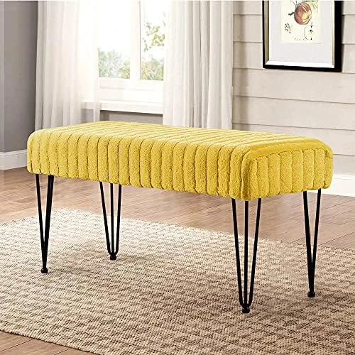 Home Soft Things Super Mink Faux Fur Pink Ottoman Bench, 19" X 13" X 17", Rose Smoke, Living Room Foot Rest Stool Entryway Makeup Bench End Of Bed Bedroom Home Decor Chair For Sitting 10 Home Soft Things Super Mink Faux Fur Pink Ottoman Bench, 19" X 13" X 17", Rose Smoke, Living Room Foot Rest Stool Entryway Makeup Bench End Of Bed Bedroom Home Decor Chair For Sitting - Image 10