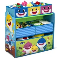 PZCXBFH Baby Shark Playroom Solutions Set Of 4 - Set Includes Table And 2 Chairs And 6 Boxes Of Toy Storage -Safavieh Furniture 617lQ2bWyZL