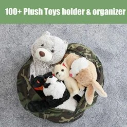 CALA Stuffed Animal Storage Bean Bag Chair-Cover Only- Extra Large 38" Kids Soft Toy Storage - 100% Cotton Canvas Bean Bag Chair(Camouflage) -Safavieh Furniture 617q77zj60L