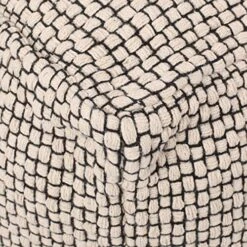 Christopher Knight Home Makayla Boho Fabric Cube Pouf, Natural, Black -Safavieh Furniture 618VbkKkYjL