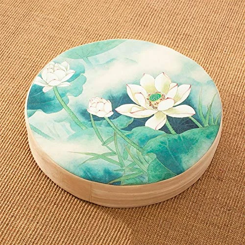 Chickle Round Cushion Thicken Futon Floor Pillows Living Room Bedroom Meditation Cushion Beige Lotus 1 15.7"x15.7"x3.9" 1 Chickle Round Cushion Thicken Futon Floor Pillows Living Room Bedroom Meditation Cushion Beige Lotus 1 15.7"x15.7"x3.9"