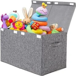Popoly Large Toy Box Chest With Lid, Collapsible Sturdy Toy Bin Storage Organizer Boxes Baskets For Kids, Boys, Girls, Nursery, Playroom, 25"x13" X16" 17 Popoly Large Toy Box Chest With Lid, Collapsible Sturdy Toy Bin Storage Organizer Boxes Baskets For Kids, Boys, Girls, Nursery, Playroom, 25"x13" X16" -Safavieh Furniture 61HF3bqN6DS. AC 1