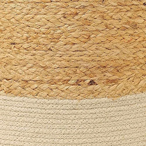 · REDEARTH · Cylindrical Pouf Foot Stool Ottoman -Jute Braided Accent Chair Footrest For The Living Room, Bedroom, Nursery, Patio, Lounge & Other Rooms In The Home (14.5”x14.5”x16”; Natural Ivory) 6 · REDEARTH · Cylindrical Pouf Foot Stool Ottoman -Jute Braided Accent Chair Footrest For The Living Room, Bedroom, Nursery, Patio, Lounge & Other Rooms In The Home (14.5”x14.5”x16”; Natural Ivory) - Image 6