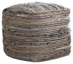 Signature Design By Ashley Absalom Hemp Pouf, 16 X 16 Inches, Multicolored