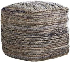 Signature Design By Ashley Absalom Hemp Pouf, 16 X 16 Inches, Multicolored -Safavieh Furniture 61JjQkXVlGL. AC