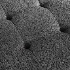 Volans Sherpa Fleece Sectional Sofa, Mid Century Modern Upholstered Square Modular Sectional Sofa Couch With Two Removable Non-Slip Pillows, Living Room Sofa Set, Grey, 1 Pcs -Safavieh Furniture 61LnFPdcRxL