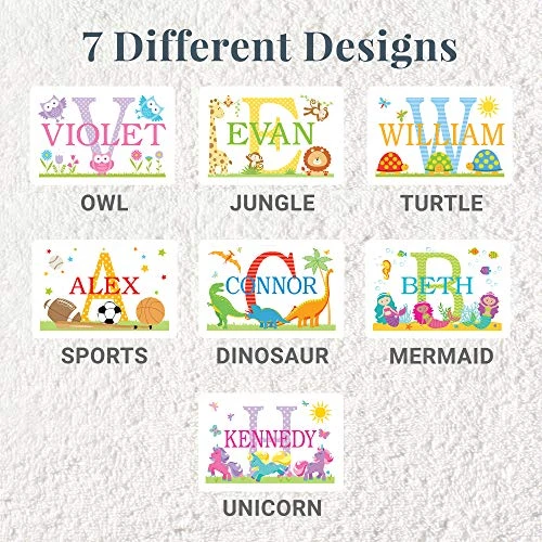 Let’s Make Memories Personalized My Own Name Step Stool - Children’s Step Stool - Sturdy Wood – Non-Toxic Paint, Sealer - Unicorn Design - White - 14’Wx9.25”Lx8.75”H - Ages 3+ 4 Let’s Make Memories Personalized My Own Name Step Stool - Children’s Step Stool - Sturdy Wood – Non-Toxic Paint, Sealer - Unicorn Design - White - 14’Wx9.25”Lx8.75”H - Ages 3+ - Image 4