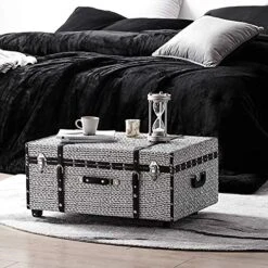 Texture® Brand Trunk - White Threaded Black 6 Texture® Brand Trunk - White Threaded Black -Safavieh Furniture 61PZnmcsUrL