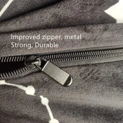 Stuffed Animal Storage, Bean Bag Chair COVER - 2 In 1 Organization Bag For Kids Toy Storage & Bean Bag Chair Cover (NO BEANS) For Kids Teens, Zipper Opening, Soft Velvet, X-Large (34" Black) -Safavieh Furniture 61QpiUBH8mL