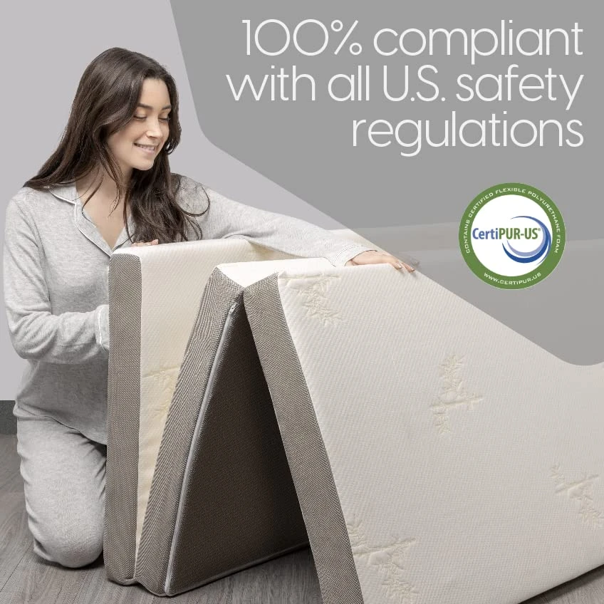 Tri Folding Mattress With Washable Cover (Twin) 5 Tri Folding Mattress With Washable Cover (Twin) - Image 5