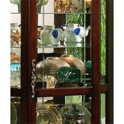 Beaumont Lane Corner Curio Cabinet In Medallion Cherry -Safavieh Furniture 61VK1DllGBL