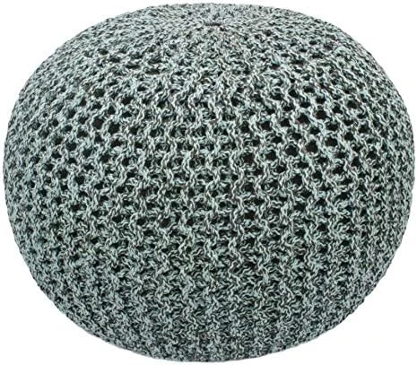 COTTON CRAFT - Hand Knitted Cable Style Dori Pouf - Ivory - Floor Ottoman - Cotton Braid Cord - Handmade & Hand Stitched - Truly One Of A Kind Seating - 20 Dia X 14 High 15 COTTON CRAFT - Hand Knitted Cable Style Dori Pouf - Ivory - Floor Ottoman - Cotton Braid Cord - Handmade & Hand Stitched - Truly One Of A Kind Seating - 20 Dia X 14 High - Image 15