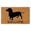 Calloway Mills 103031729 Dachshund Doormat, 17" X 29", Natural/Black