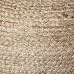 Decor Therapy Round Braided Natural Jute Woven Pouf Ottoman, 19" X 10" -Safavieh Furniture 61ZsMLelj0L