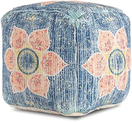 Anji Mountain Square Pouf , 22" X 22" X 17", Gray 8 Anji Mountain Square Pouf , 22" X 22" X 17", Gray - Image 8