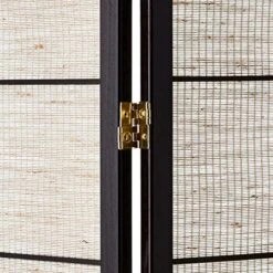 4-Panel Screen With 4-Shelf Tan And Cappuccino 900166 -Safavieh Furniture 61d776DYb7L