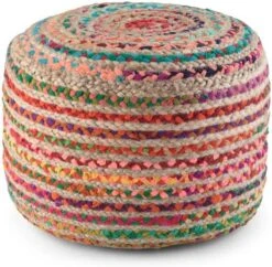 SIMPLIHOME Margo Round Pouf, Footstool, Upholstered In Multi Color Hand Braided Jute, For The Living Room, Bedroom And Kids Room, Boho, , 26 SIMPLIHOME Margo Round Pouf, Footstool, Upholstered In Multi Color Hand Braided Jute, For The Living Room, Bedroom And Kids Room, Boho, , -Safavieh Furniture 61drO4WIPfL. AC