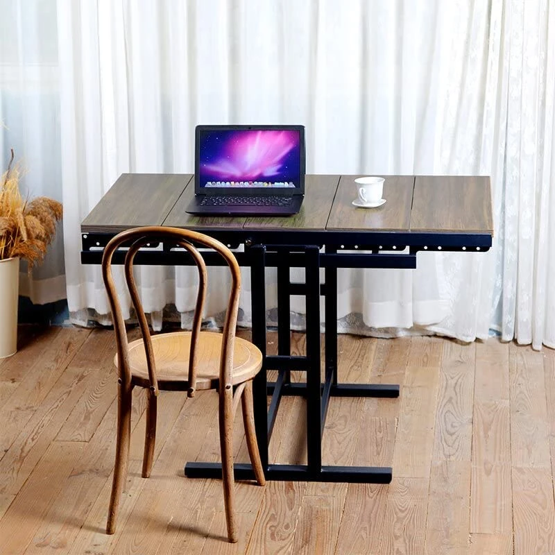 Brefhome Convertible 2 In 1 Shelf To Table,Bookshelf Desk & Dining Table For Small Spaces,Multipurpose Storage Shelf Display Rack,Kitchen & Dining Room 4 Brefhome Convertible 2 In 1 Shelf To Table,Bookshelf Desk & Dining Table For Small Spaces,Multipurpose Storage Shelf Display Rack,Kitchen & Dining Room - Image 4