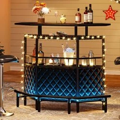 LITTLE TREE Bar Cabinet, Black -Safavieh Furniture 61n8rjgePAL