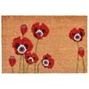 Calloway Mills Red Poppies Doormat 24" X 36"