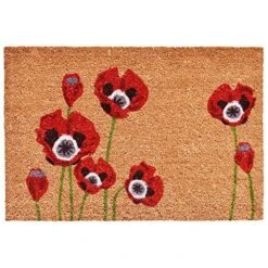 Calloway Mills Red Poppies Doormat 24" X 36"