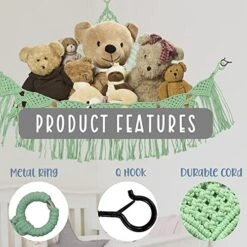 Morxy Stuffed Animal Net Or Hammock - Bohemian Style Toy Hammock For Stuffed Animals - Strong Hand Woven Stuffed Animal Hammock - Easy To Install Toy Net Hammock For Stuffed Animals (Green) 10 Morxy Stuffed Animal Net Or Hammock - Bohemian Style Toy Hammock For Stuffed Animals - Strong Hand Woven Stuffed Animal Hammock - Easy To Install Toy Net Hammock For Stuffed Animals (Green) -Safavieh Furniture 61tNCoLoUGL
