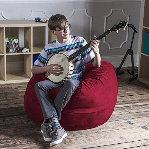 Jaxx Saxx 3 Foot Bean Bag Chair With Removable Cover, Cinnabar 5 Jaxx Saxx 3 Foot Bean Bag Chair With Removable Cover, Cinnabar - Image 5