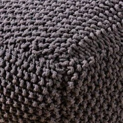 Christopher Knight Home Joyce Knitted Cotton Square Pouf, Dark Grey 15 Christopher Knight Home Joyce Knitted Cotton Square Pouf, Dark Grey -Safavieh Furniture 61z2bsqf6OL
